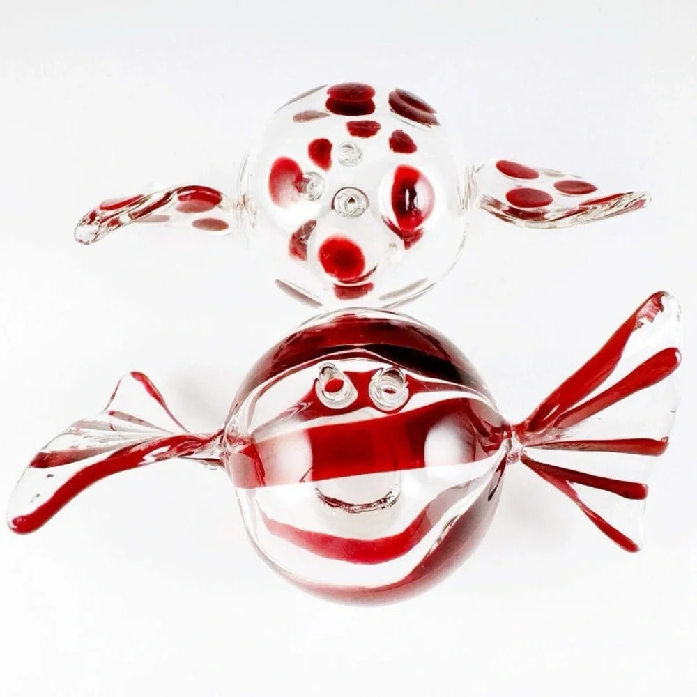 Pier 1 Red and White Candy Salt & Pepper Set